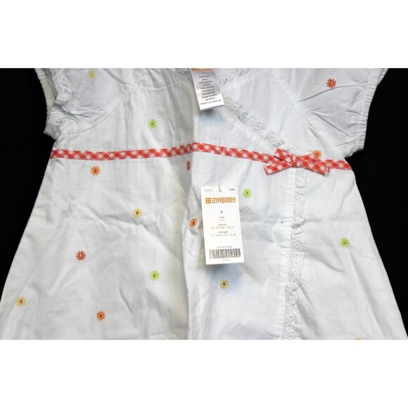 2006 Gymboree Freshly Picked Blouse Embroidered Flowers Lace sz 7 Spring Summer - Picture 3 of 9